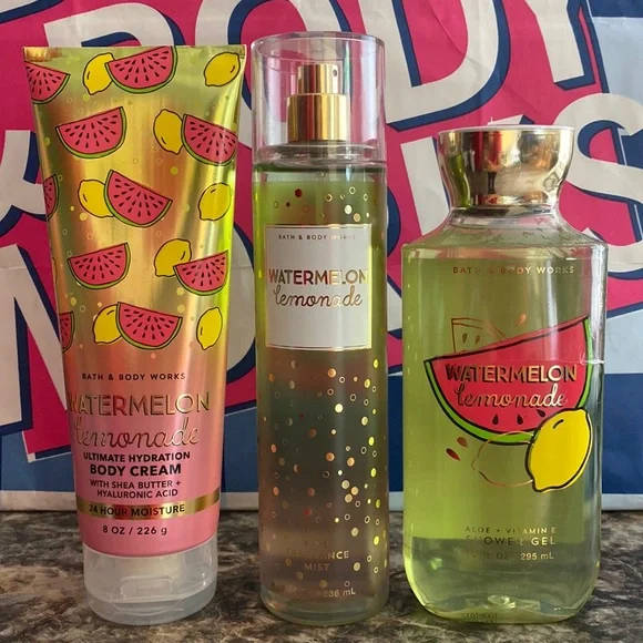 Bath & Body Works Watermelon Lemonade body cream set